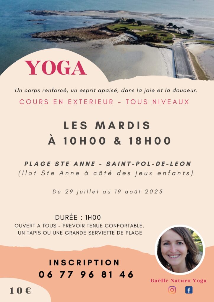 cours yoga mardi saint pol de léon - gaelle naturo yoga