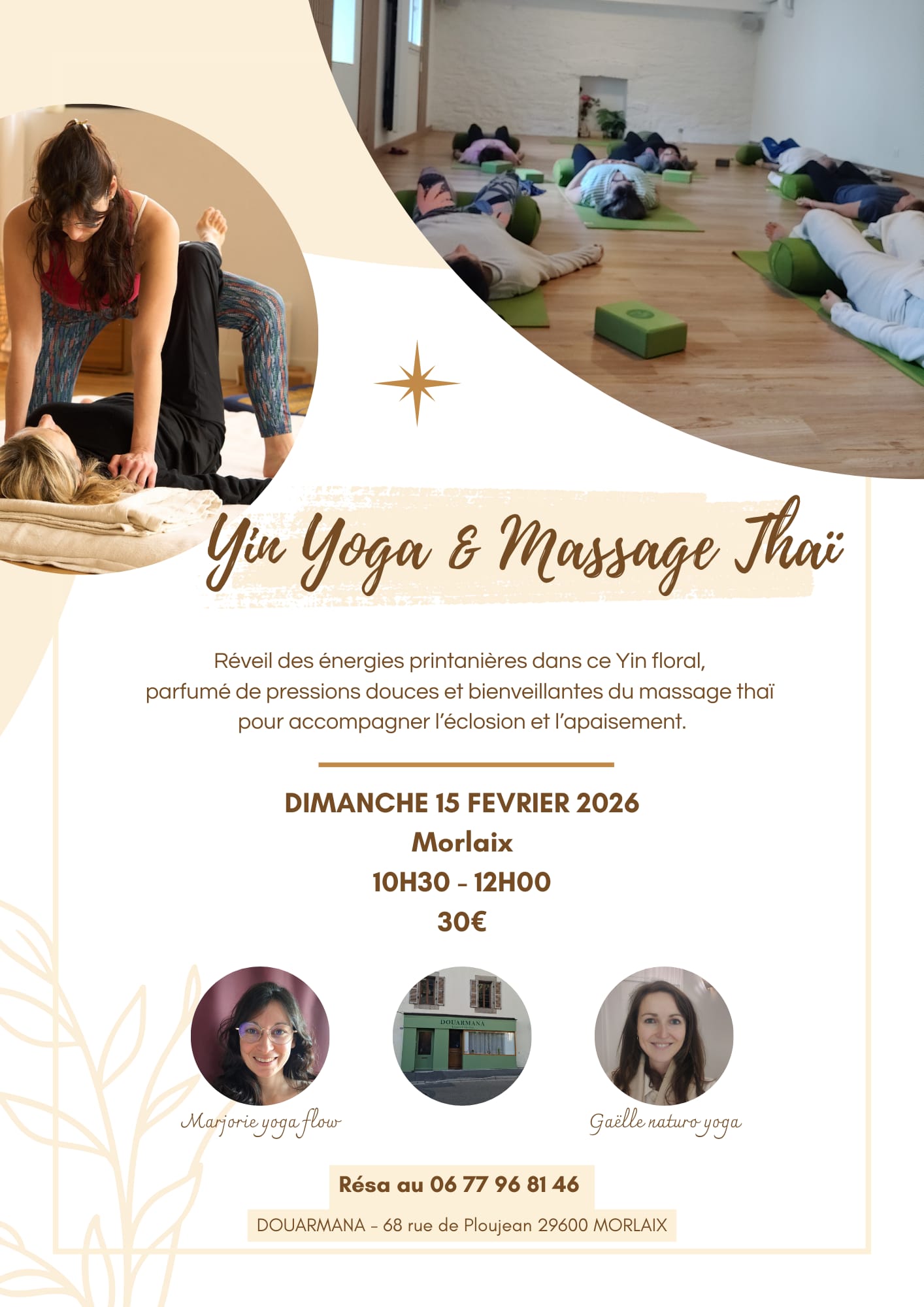 yin yoga et massage thai - gaelle naturo yoga